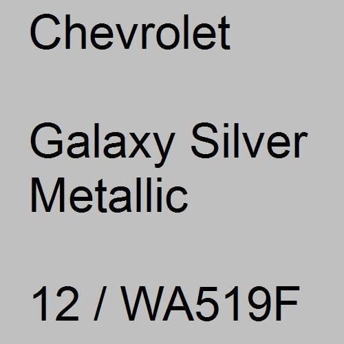 Chevrolet, Galaxy Silver Metallic, 12 / WA519F.